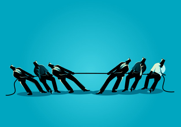 Businessmen Teamwork In Tug Of War Vector Premium Download 626x442 Businessmen Teamwork In Tug Of War Vector Premium Download