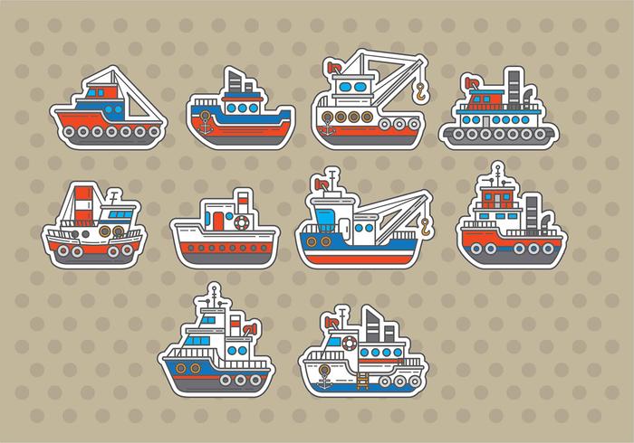 700x490 Tugboat Vectors Stock Images
