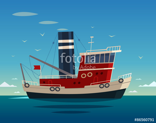 500x394 Tugboat Vector Illustration Stock Image And Royalty Free Vector