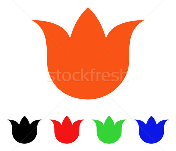 600x517 Tulip Flower Vector Icon Vector Illustration Victor Ivlichev