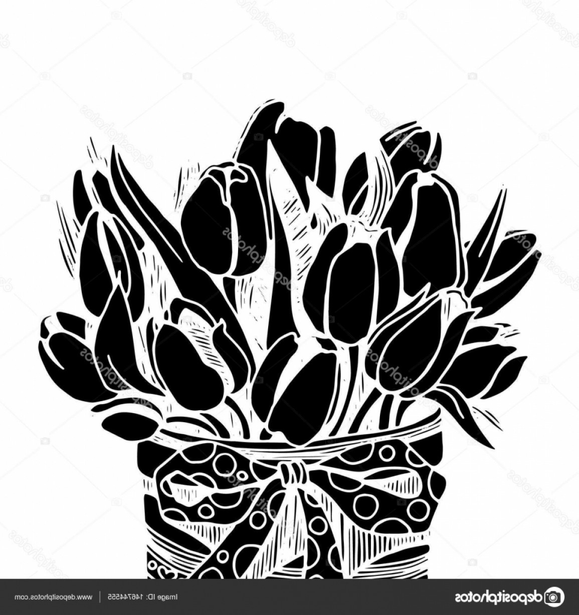 1155x1228 Stock Illustration Silhouette Tulip Flower Vector Artwork Cqrecords