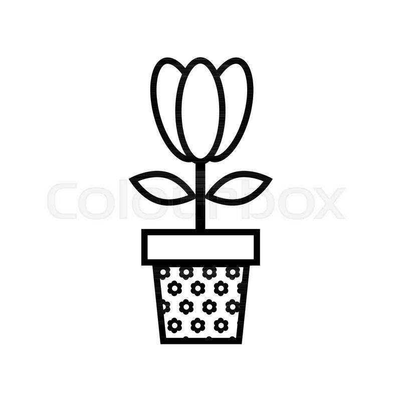 800x800 Tulip Icon Tulip Silhouette Vector Stock Vector Colourbox