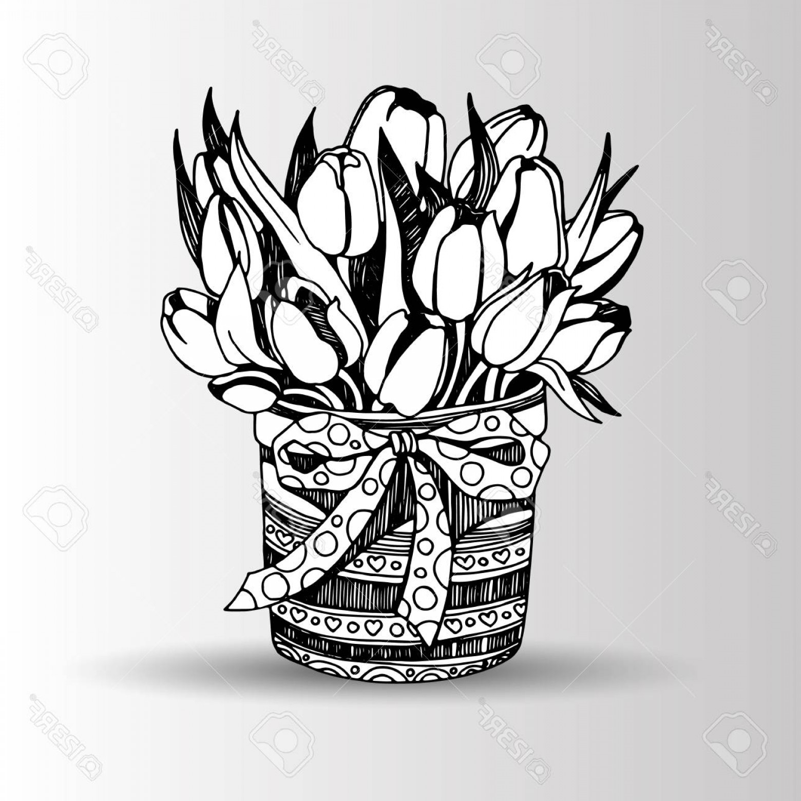 1560x1560 Photostock Vector Silhouette Tulip Flower Vector Artwork Gift