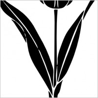 200x200 Tulip Silhouette Clip Art
