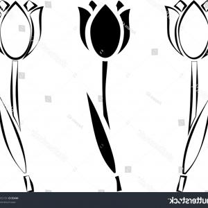 300x300 Abstract Background With Multicolored Tulips Vector Clipart