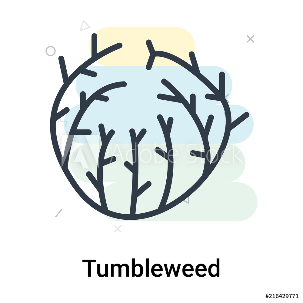 1000x1000 Photo Art Print Tumbleweed Icon Vector Sign And Symbol Isolated