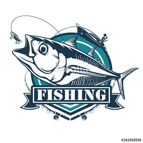 500x500 Tuna Big Fishing Logo Illustration Tuna Fish Fishing Vector