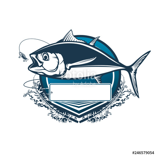 500x500 Tuna Big Fishing Logo Illustration Tuna Fish Fishing Vector