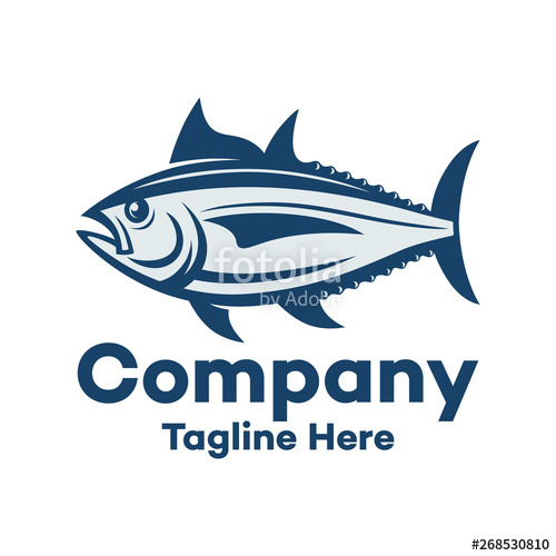 500x500 Modern Marine Tuna Fish And Fishing Logo Stock Image And Royalty