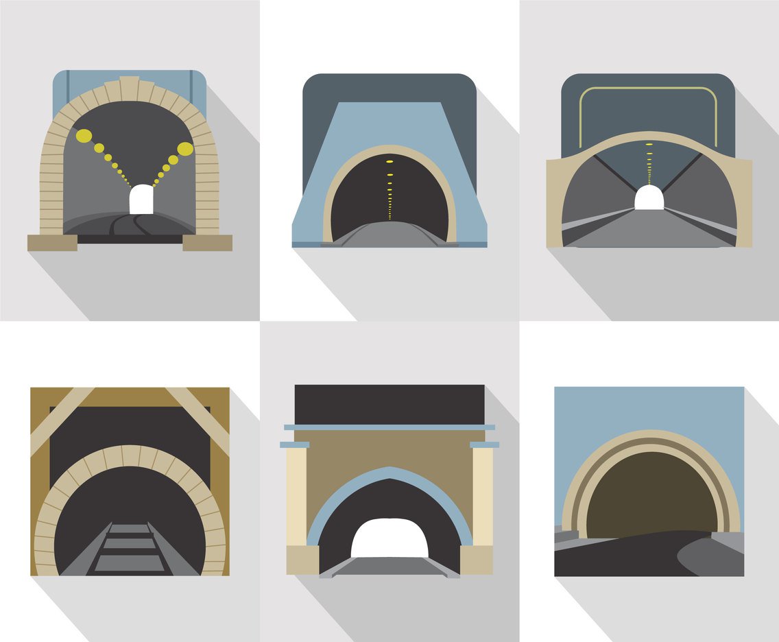 1136x936 Tunnel Entrance Vector Vector Art Graphics