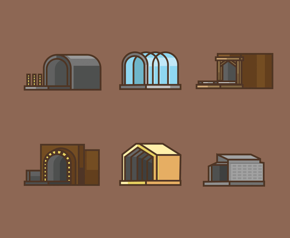 1136x936 Tunnel Vector In Thick Lines Vector Art Graphics