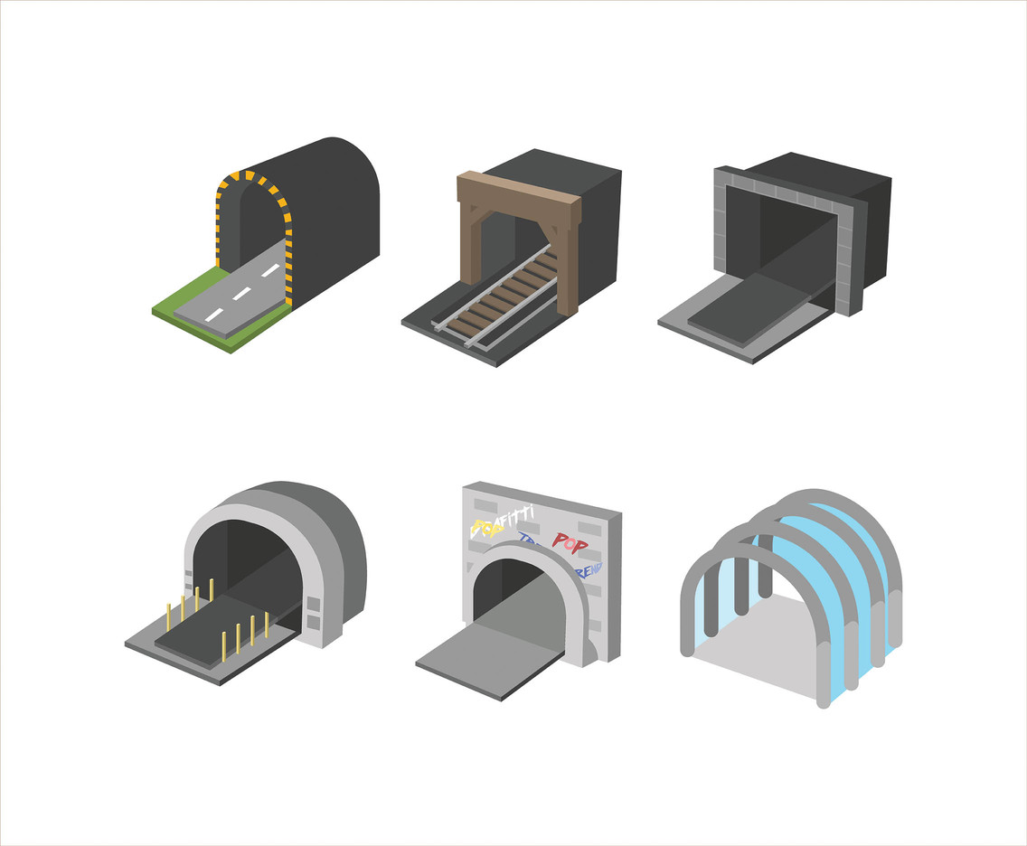 1136x936 Tunnel Vector In White Background Vector Art Graphics