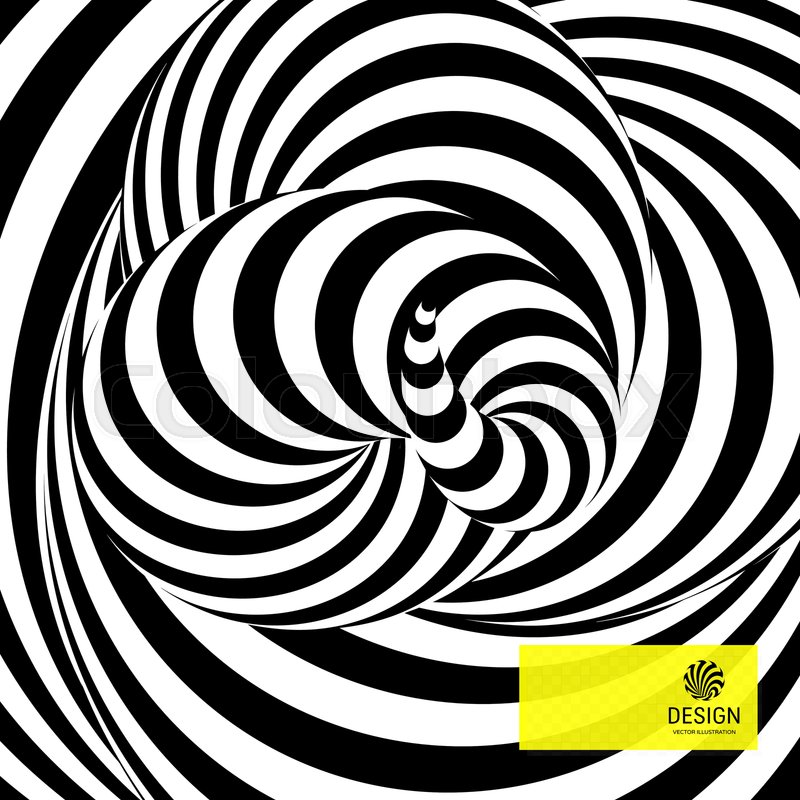 800x800 Tunnel Optical Illusion Black And Stock Vector Colourbox