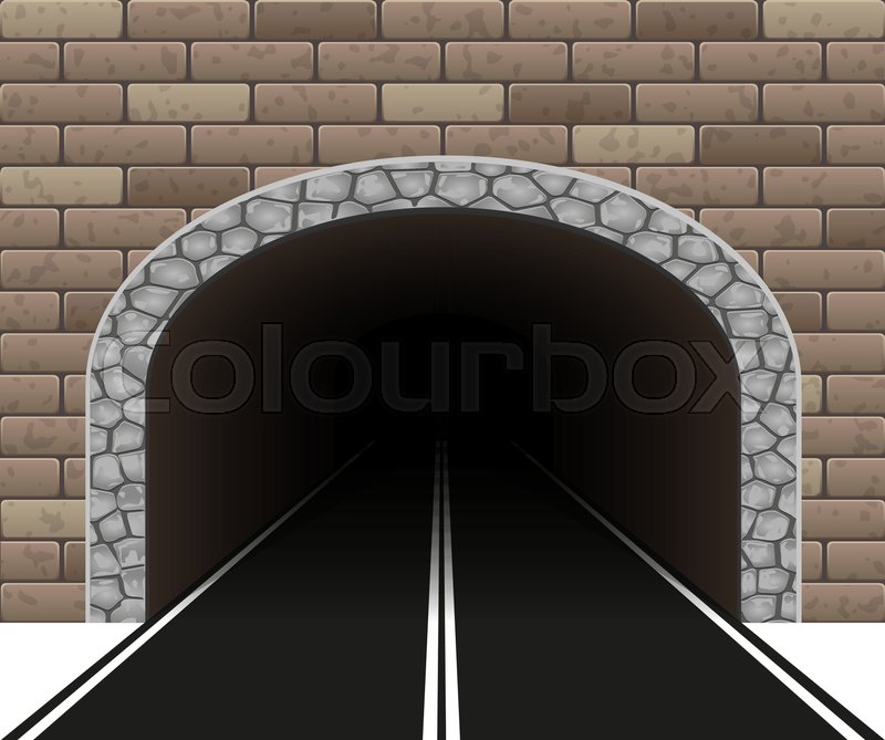 800x669 Automobile Road Tunnel Vector Stock Vector Colourbox