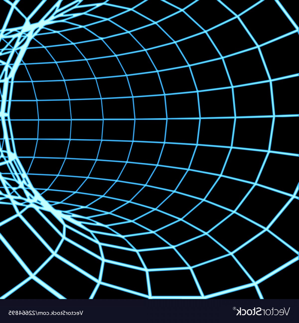 1200x1296 Cyber Blue Grid Tunnel Vector Newwaysys