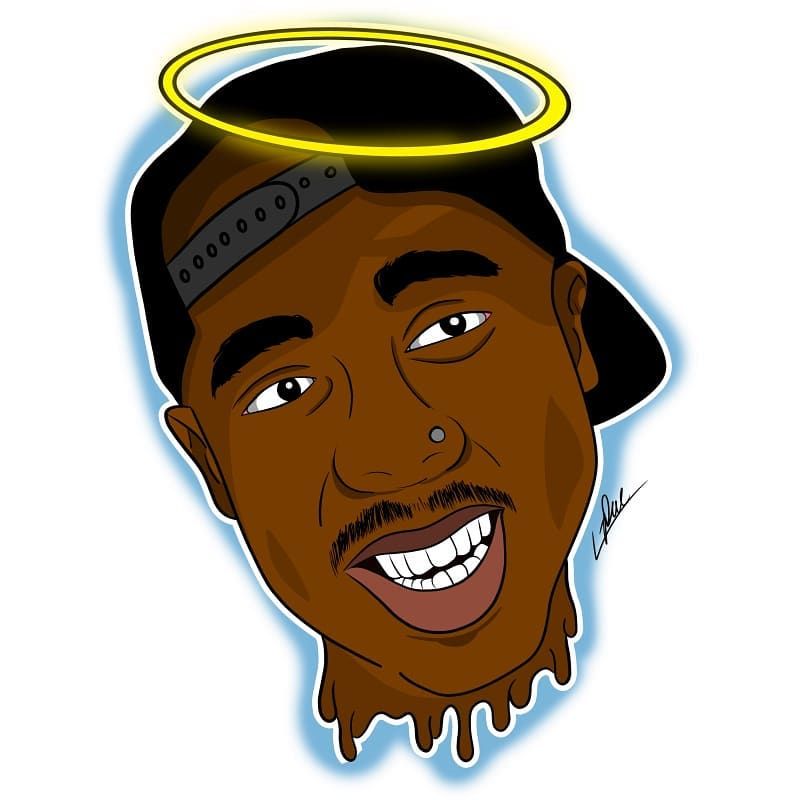 800x800 Tupac Vector Illustration Vector Portrait In Vector
