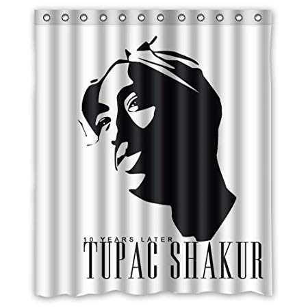 450x450 Wholesale Tupac Shakur Vector Custom Shower Curtain X Inch