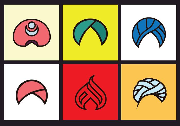 700x490 Turban Vector Pack Stock Images
