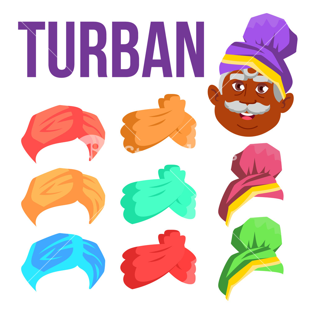 1000x1000 Turban Vector Indian, Arabic Head Cap, Hat Bedouin Headdress