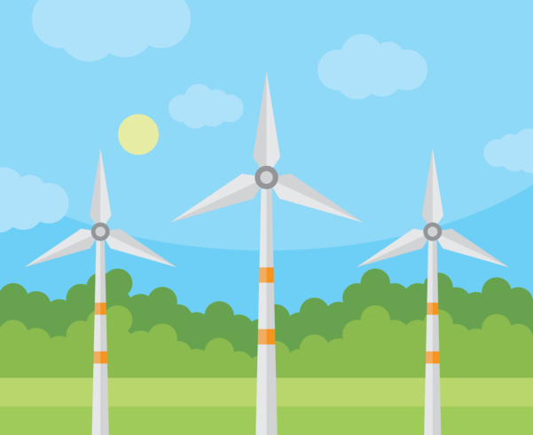 Wind Turbine Vector 601x490 Wind Turbine Vector