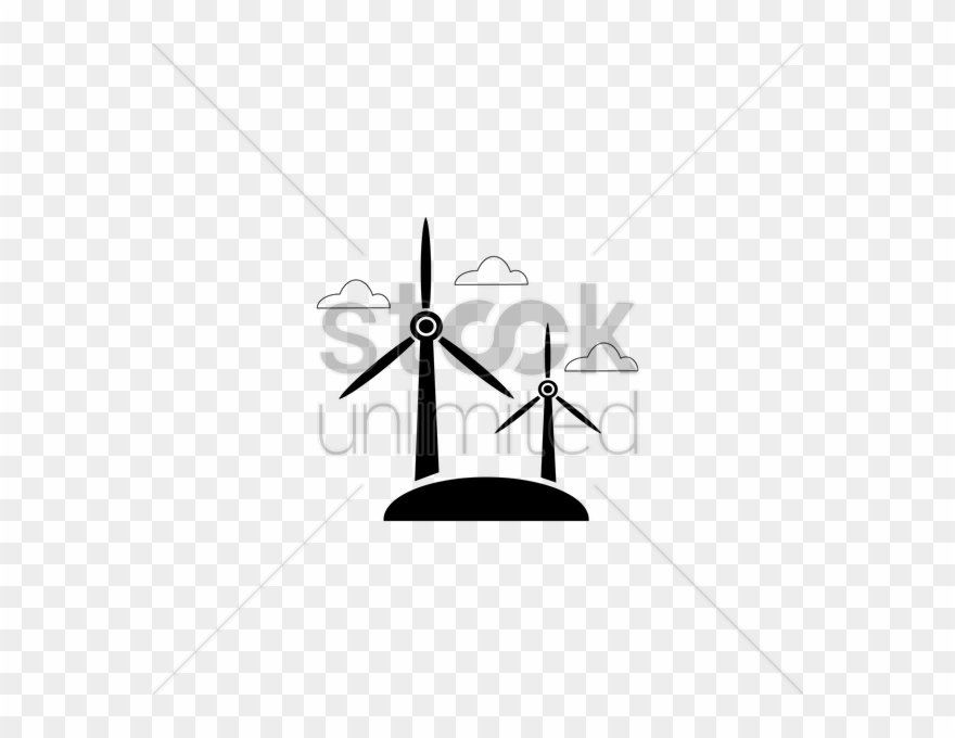 Wind Turbine Vector Image 880x680 Wind Turbine Vector Image