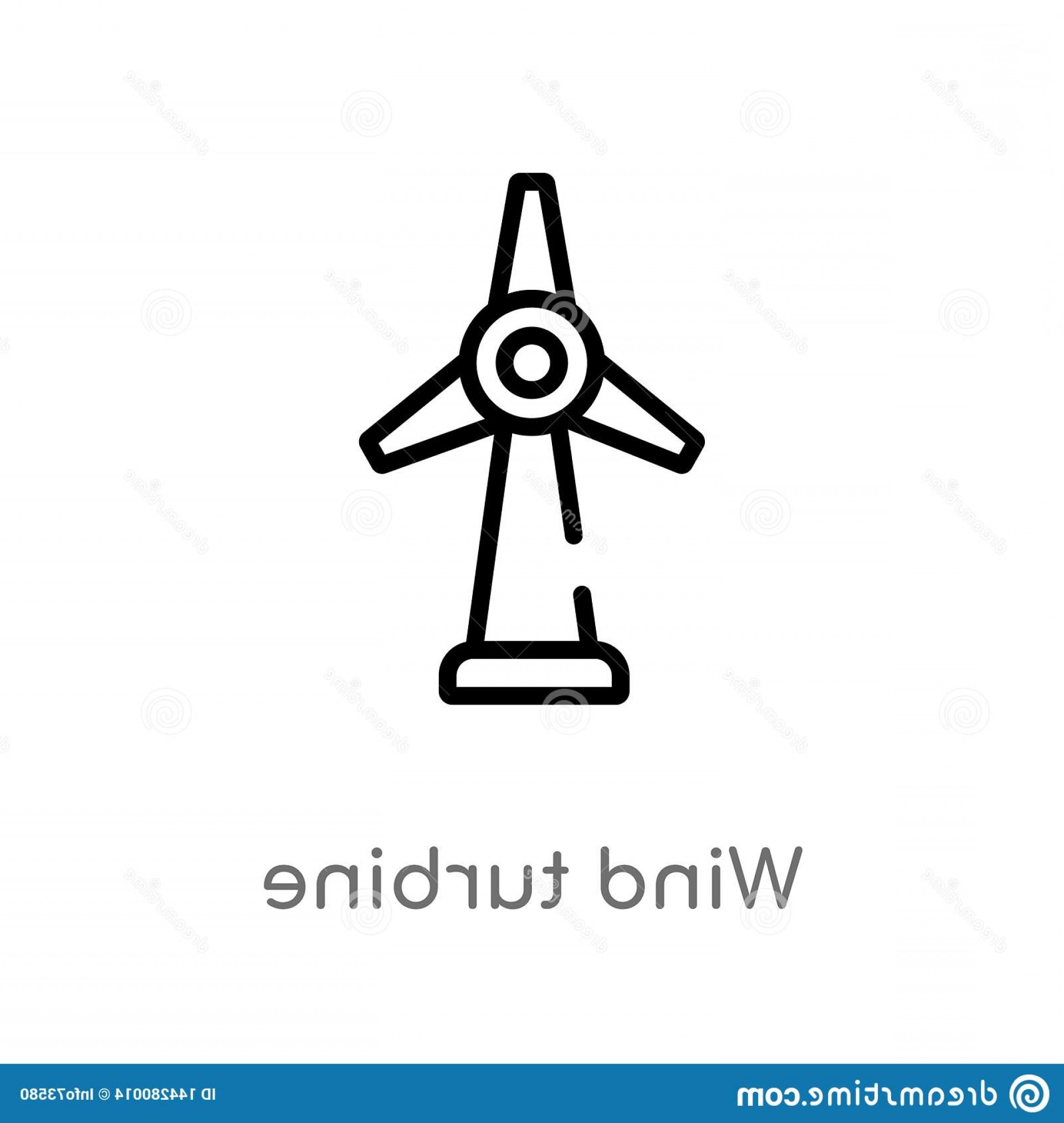Outline Wind Turbine Vector Icon Isolated Black Simple Line 1920x2026 Outline Wind Turbine Vector Icon Isolated Black Simple Line