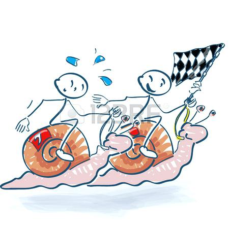450x449 Snail Race Stick Figures Are Making A Snail Race Stock Vector