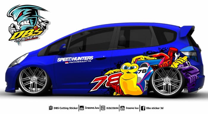 700x385 Jual Cutting Sticker Mobil Honda Jazz Turbo Vector