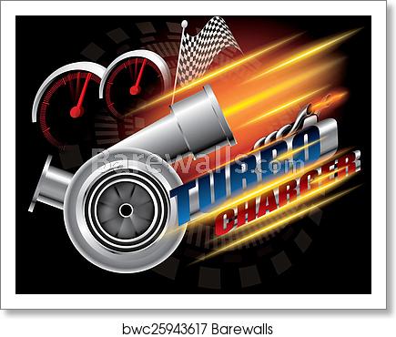 435x370 Turbocharger Concept Vector, Art Print Barewalls Posters