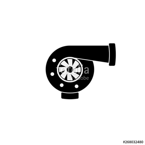 500x500 Turbocharger For Car, Isolated Vector Image Stock Image