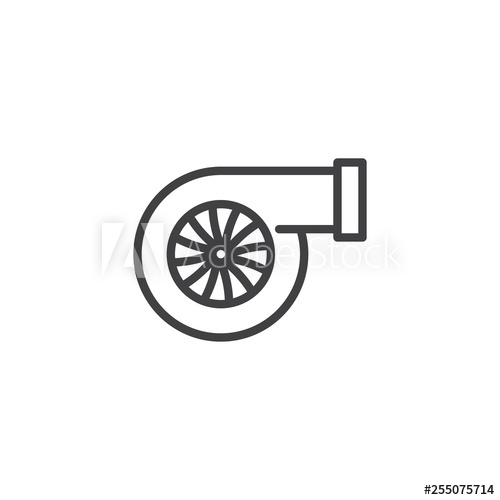 500x500 Car Turbo Line Icon Linear Style Sign For Mobile Concept And Web