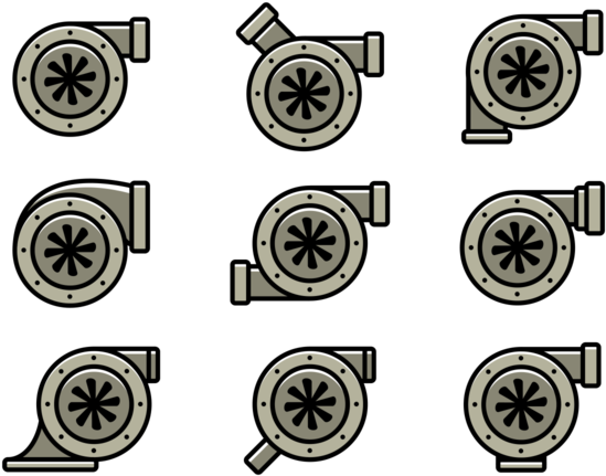 549x431 Hd Turbocharger Vector Icons