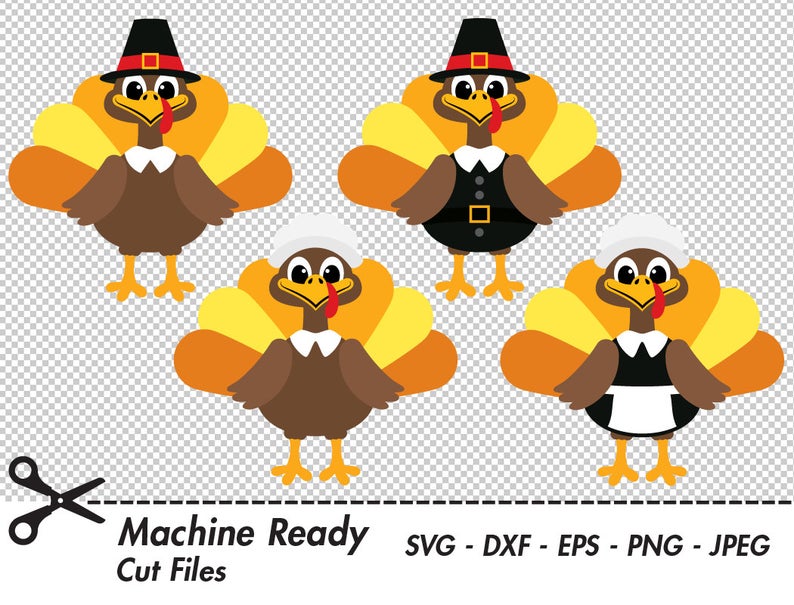 794x605 Cute Pilgrim Turkey Png Thanksgiving Turkey Etsy