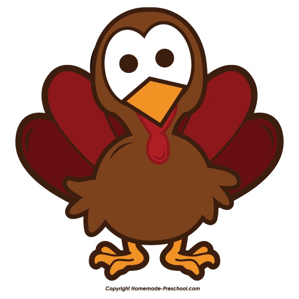 607x607 Cute Turkey Clipart