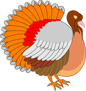282x299 Orange Turkey Clip Art Vector
