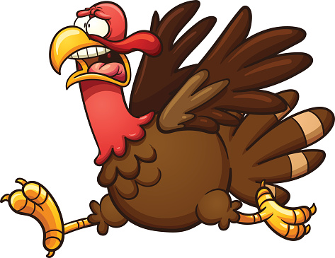 473x365 Running Turkey Clipart