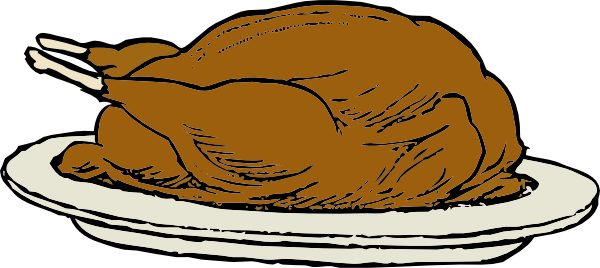 600x268 Turkey On A Platter Clip Art
