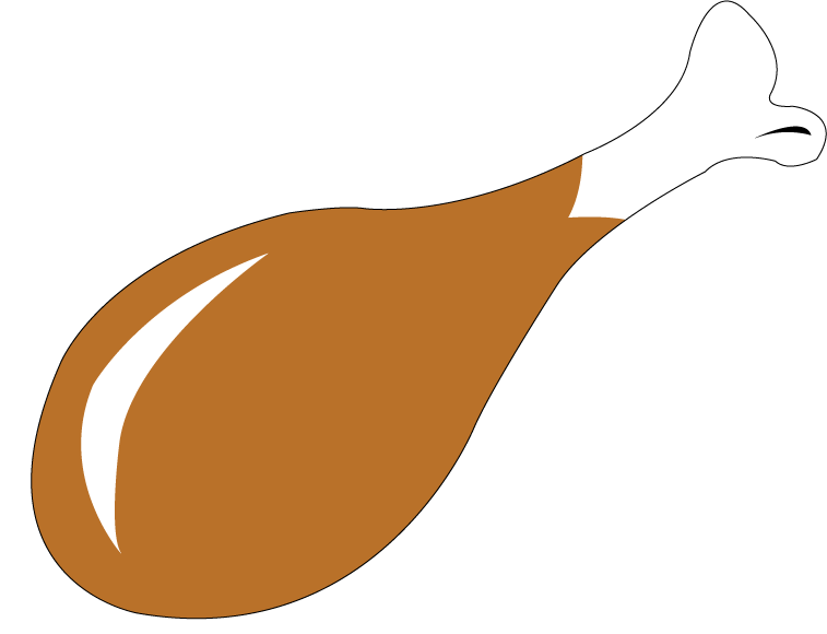 757x580 Black And White Download Thanksgiving Turkey Leg Png