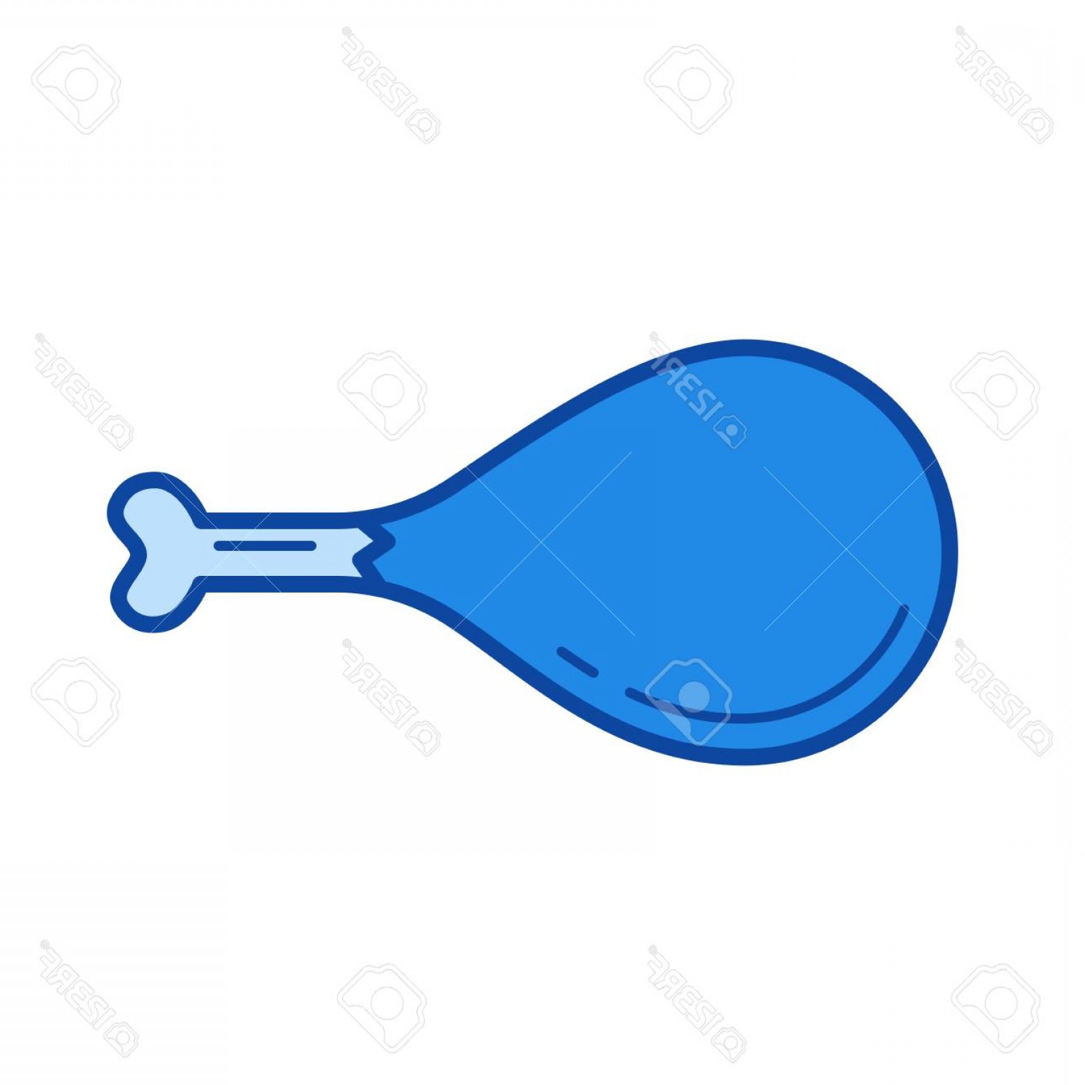 1560x1560 Photostock Vector Turkey Leg Vector Line Icon Isolated On White