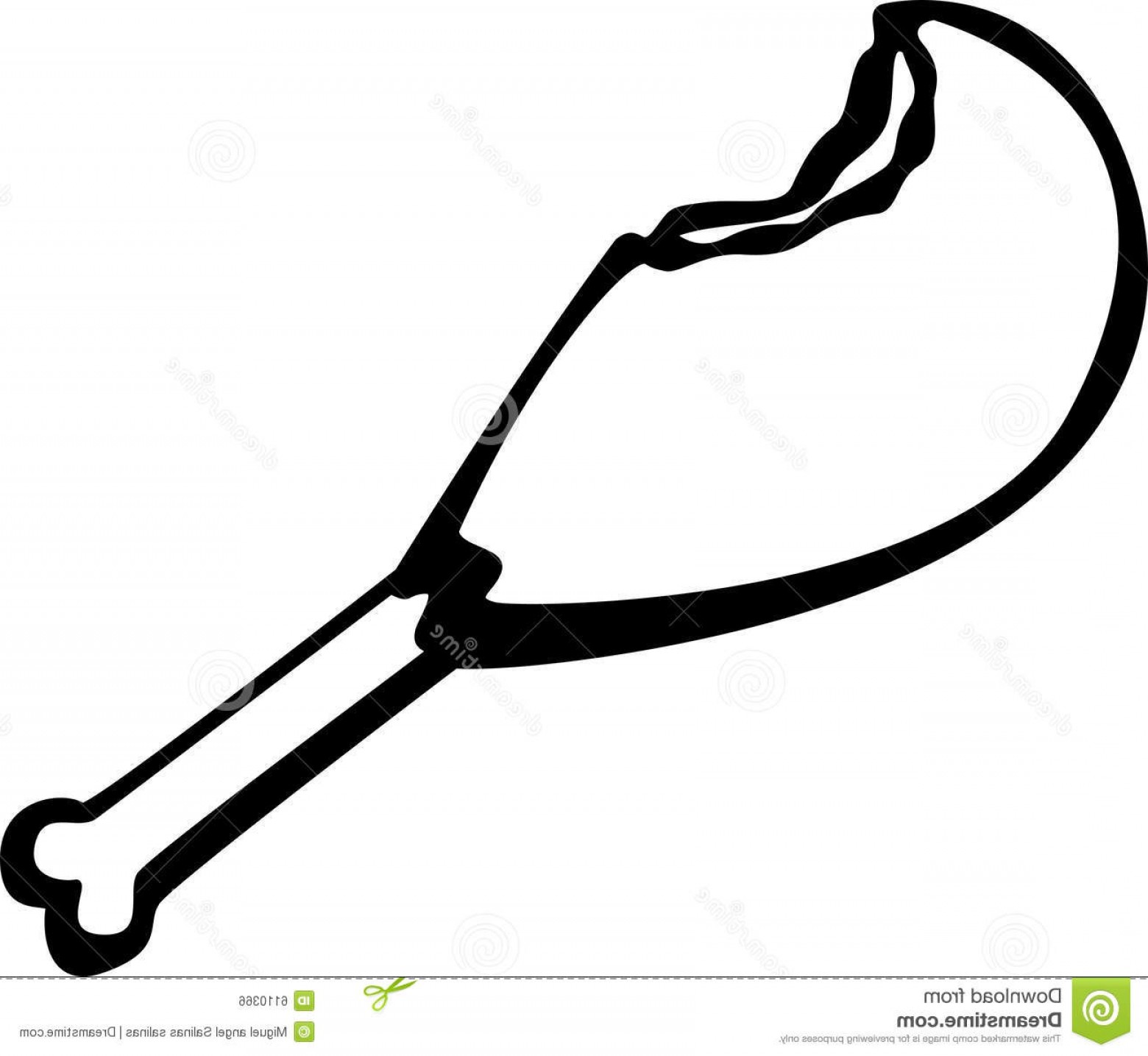 1560x1435 Bitten Chicken Or Turkey Leg Vector Illustration Illustration