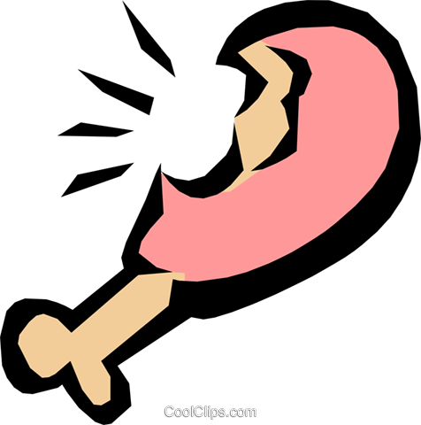 476x480 Turkey Leg Royalty Free Vector Clip Art Illustration