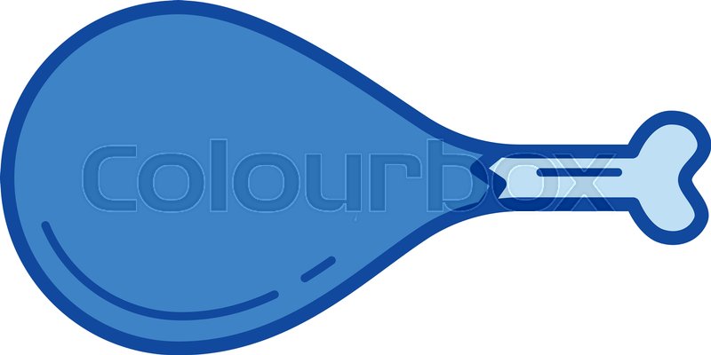 800x400 Turkey Leg Vector Line Icon Isolated Stock Vector Colourbox
