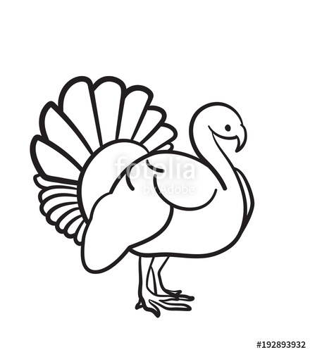 440x500 Thanksgiving Day Turkey Sketch Doodle Icon For Web, Mobile