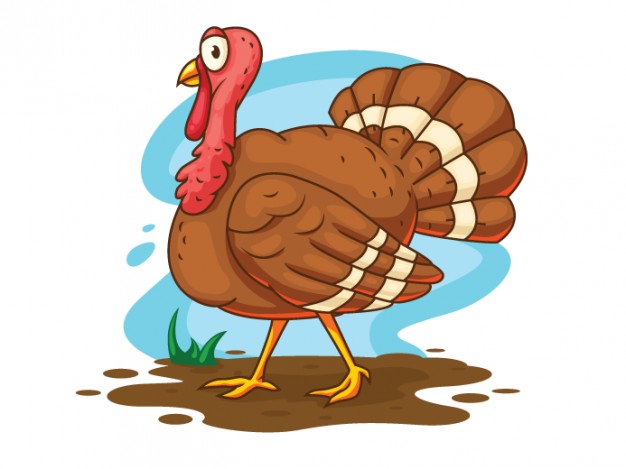 626x469 Cartoon Turkey Vector Illustration Stock Images