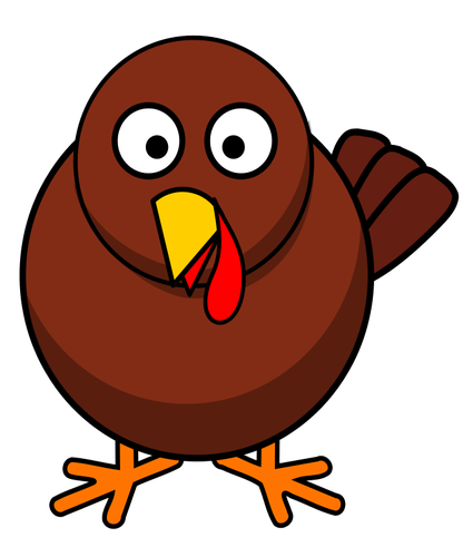 416x500 Funny Turkey Vector Illustration