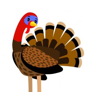 300x300 Wild Turkey Black And White Clipart Soidergi