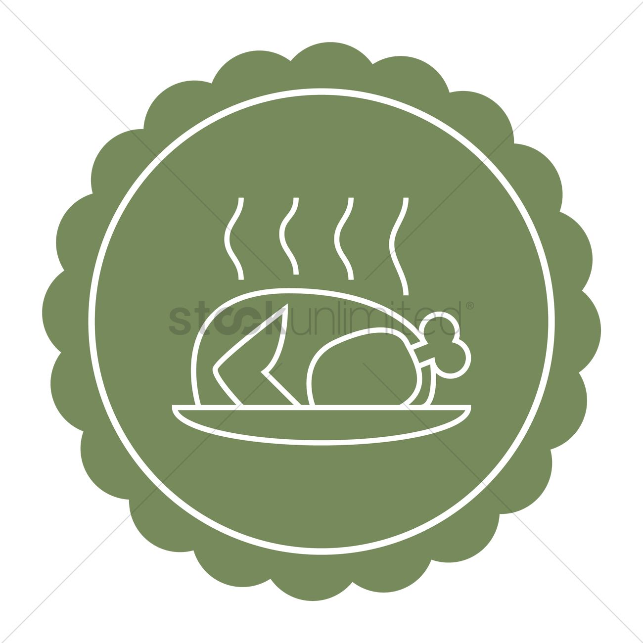 Free Roasted Turkey Vector Image 1300x1300 Free Roasted Turkey Vector Image