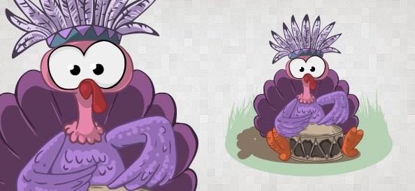 Indian Turkey Vector Character Free Vector In Adobe Illustrator 594x274 Indian Turkey Vector Character Free Vector In Adobe Illustrator