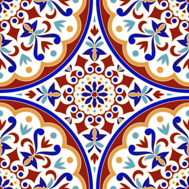 Vintage Tile Pattern With Colorful Patchwork Turkish Style Vector 626x626 Vintage Tile Pattern With Colorful Patchwork Turkish Style Vector