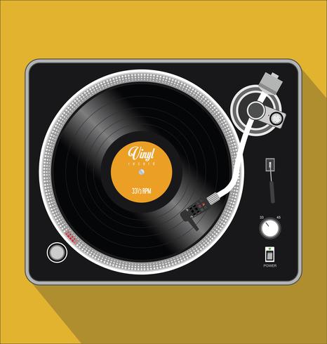 Simple Black And White Turntable Vector Illustration 466x490 Simple Black And White Turntable Vector Illustration